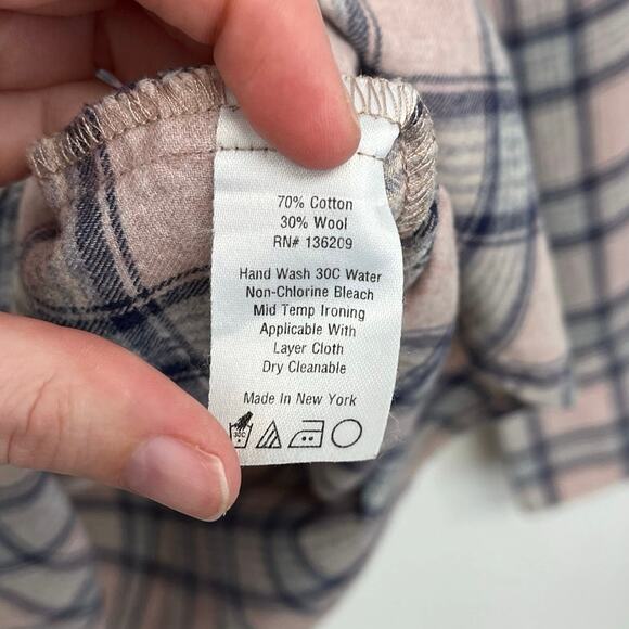 Hatch Maternity The Flannel Plaid Button-Down Soft Relaxed Shirt - Size 1/Small - Picture 8 of 10